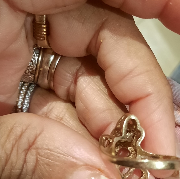 AUTHENTIC GENUINE SOLID 14K YELLOW GOLD 3/4CTTW SOLITARE DIAMOND COCKTAIL RING - Picture 4 of 11